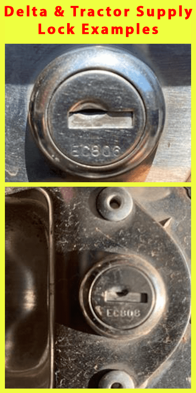 EC808 Truck Toolbox Key for Locks made by Delta, Tractor Supply, Dee Z ...