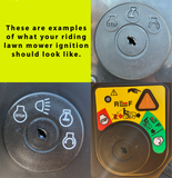 Replacement Ignition Key for riding lawn movers made by Craftsman, John Deere, Husqvarna, Kohler, Toro, Murray, Cub Cadet, Troy-Built, MTD, and Poulan