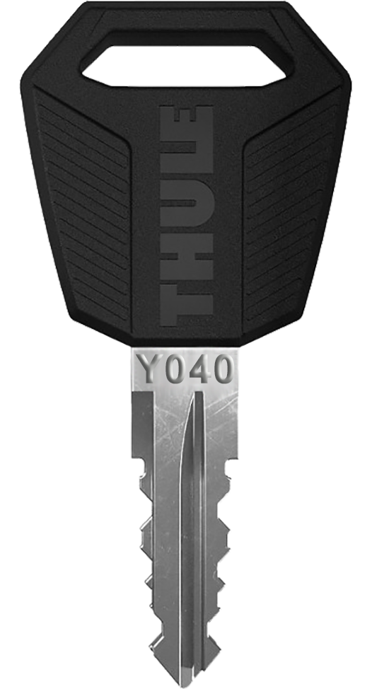 Thule Y040 key for Roof Racks, Bike Racks, Car Top Carriers, Luggage Racks, and Ski Racks.